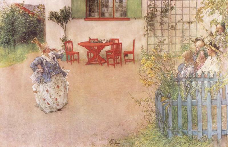 Carl Larsson Lisbeth Playing the Wicked Princess Norge oil painting art